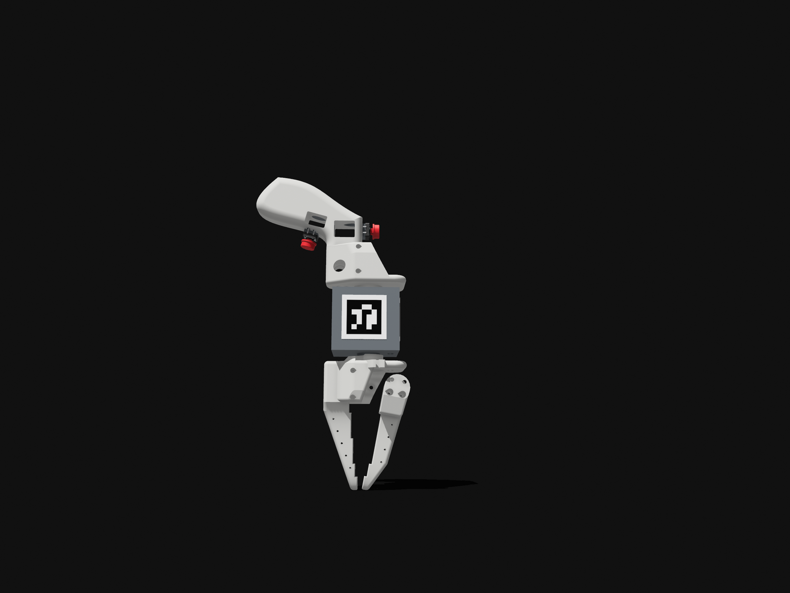 3D render of teleop gripper — angled view