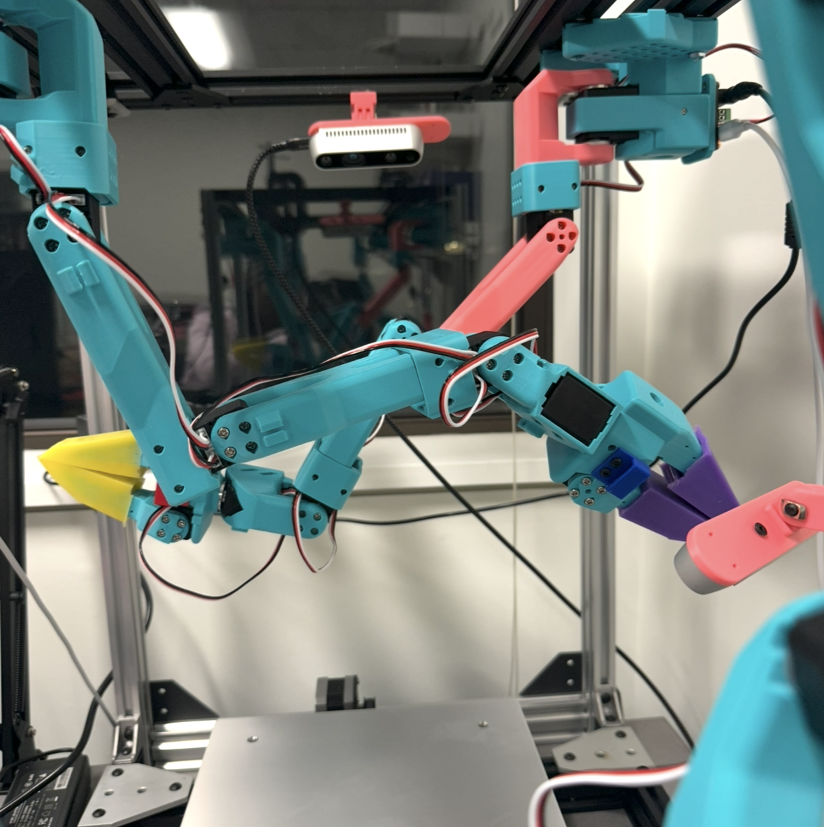 Sew unit arms close-up front view